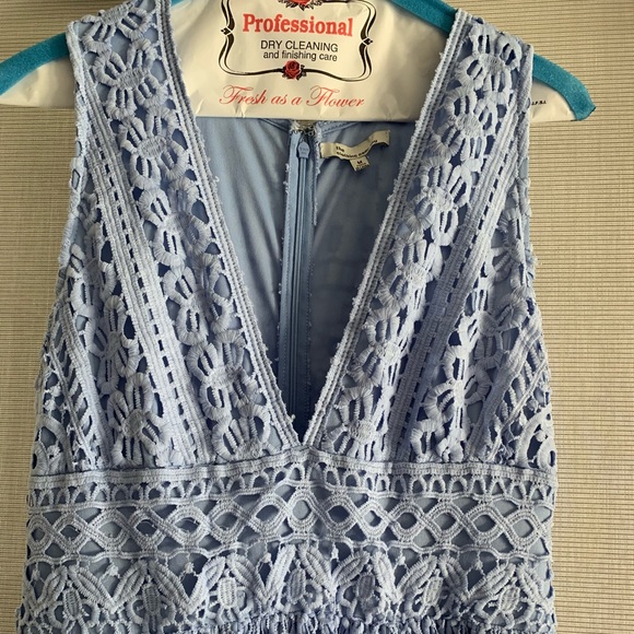 Powder Blue Lace Maxi Dress - Picture 2 of 8